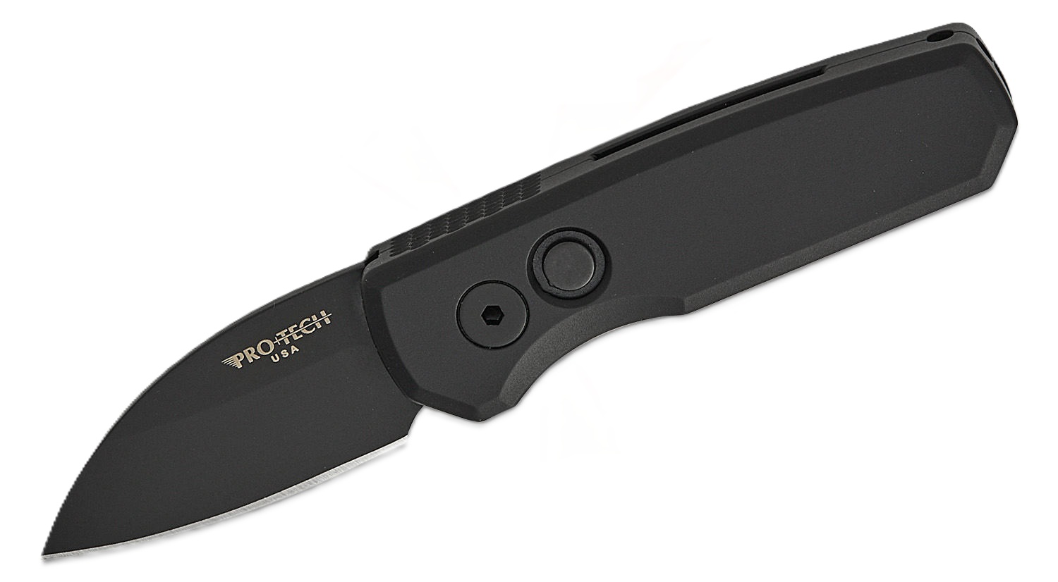 Pro-Tech Runt 5 Automatic Folding Wharncliffe Knife, Black - PTKR5303