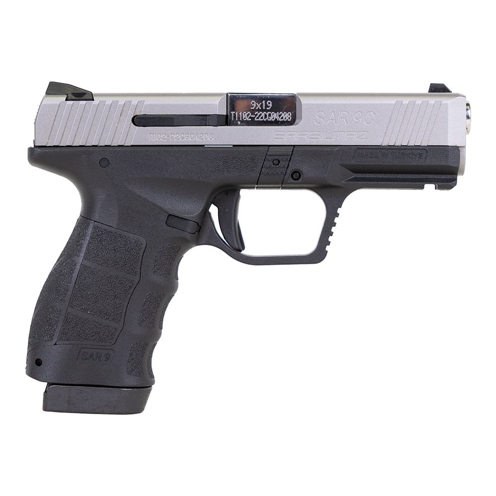 SAR USA SAR9 C 9mm 4" 15rd Pistol, Black/SS - SAR9CRDST