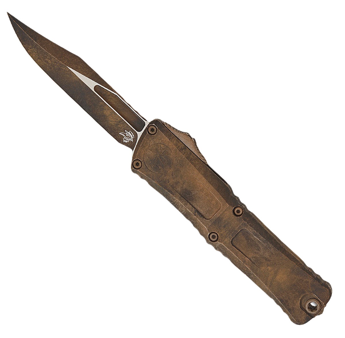 Microtech Combat Troodon Gen III OTF Bowie Point Knife, Plague Outbreak - 1146-1PLOBS