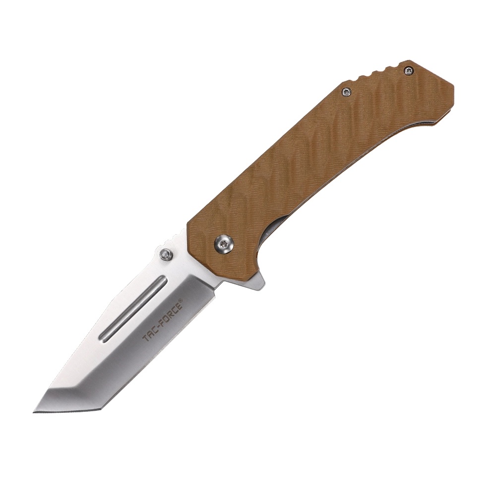 Tac-Force 2012 Folding Tanto Knife, Brown - TF-2012BN