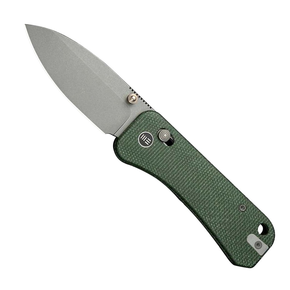 WE Knife Co. Banter 2 Drop Point Knife, Green Canvas Micarta -  WE23075_3