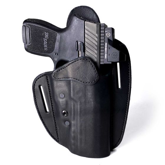 Urban Carry Lockleather RMR 209 OWB Right Hand Leather Holster, Black - LL-OWB-RMR-209-BK-R - Urban Carry