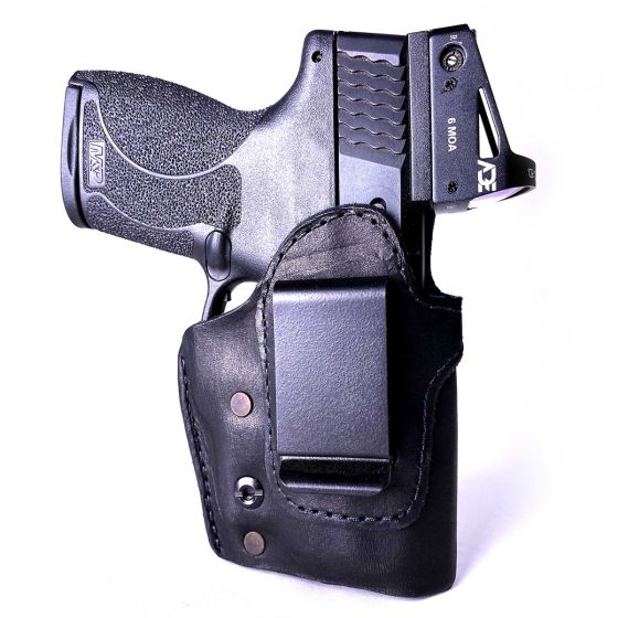 Urban Carry Lockleather RMR 218 IWB Right Hand Leather Holster, Black - LL-IWB-RMR-218-BK-R