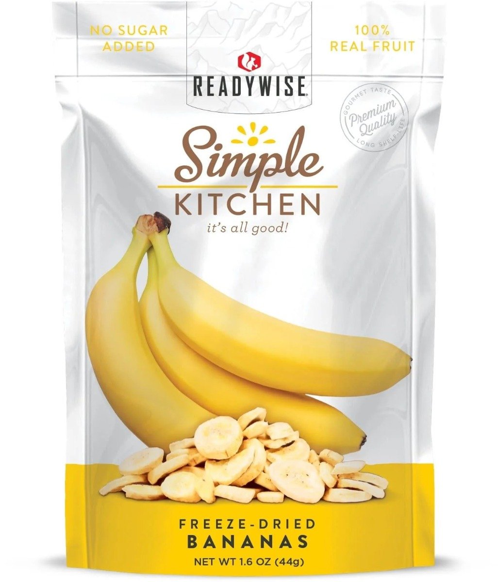 ReadyWise Simple Kitchen Freeze Dried Bananas 6 Count - RWSK05-007 - Readywise