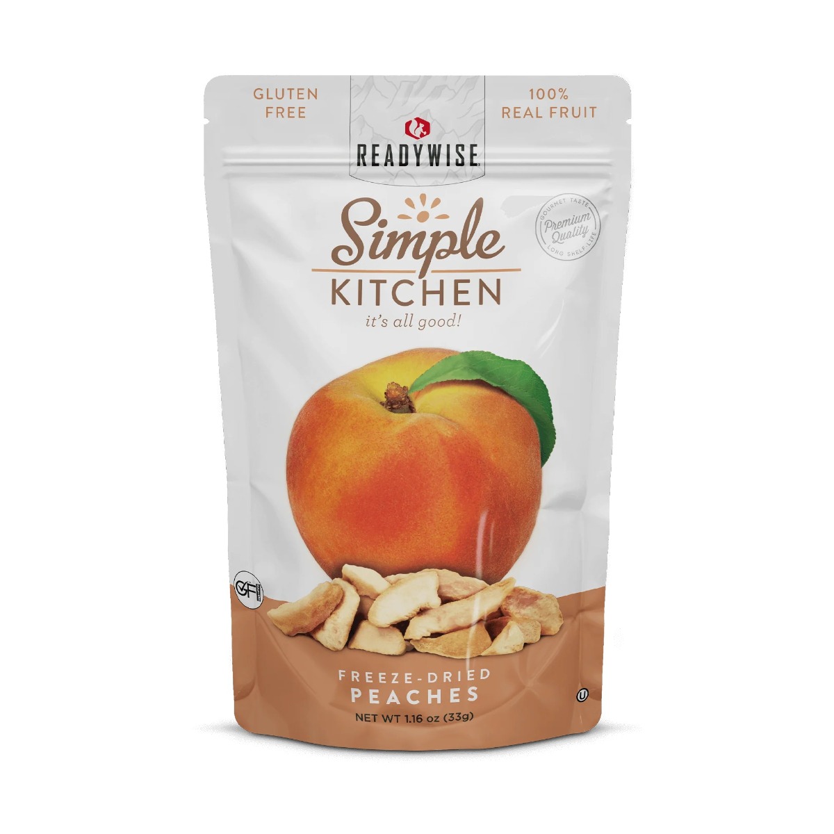 ReadyWise Simple Kitchen Freeze Dried Peaches 6 Count - RWSK05-008 - Readywise