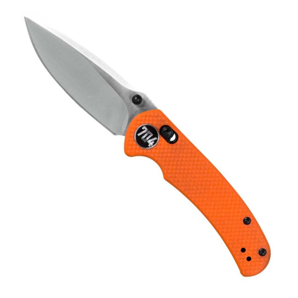 704 Gear Urban Ranger Lite V2 Folding Drop Point Knife, Orange - S1-S-O-14S