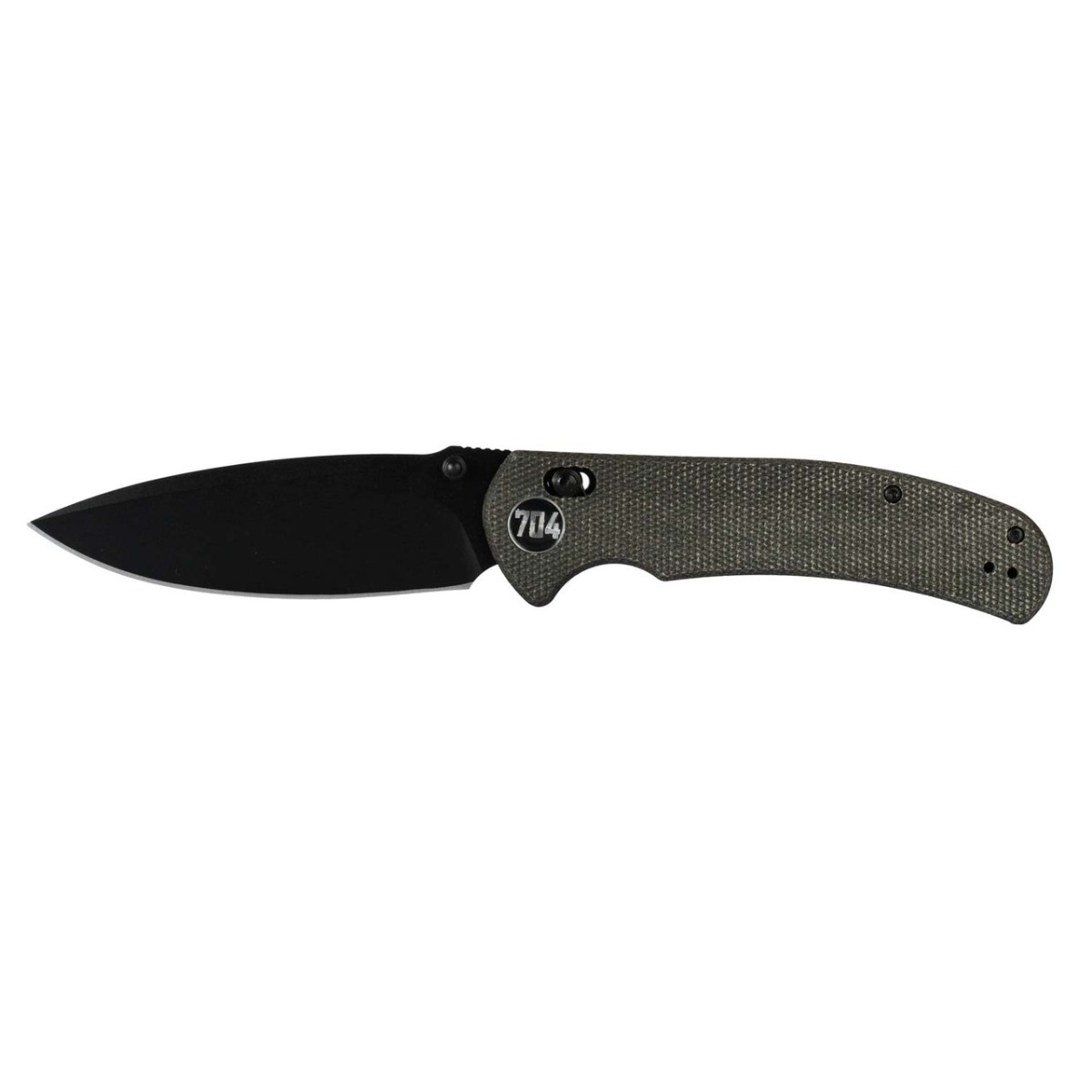 704 Gear Urban Ranger Lite V2 Folding Drop Point Knife, Black Micarta - S1-S-BM-14