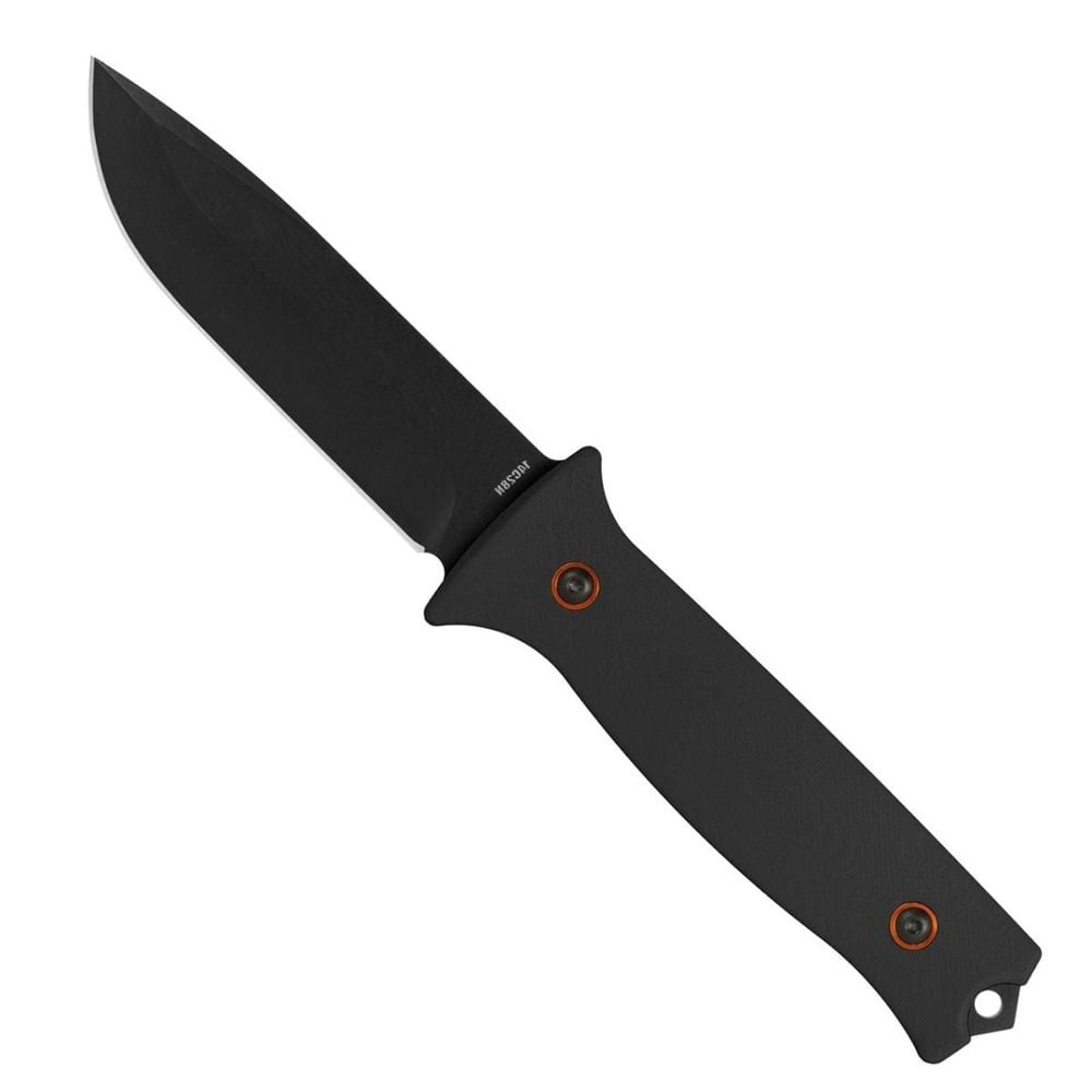 704 Gear Baron Fixed Blade Drop Point Knife, Black - FB-B-14 - 704 Gear
