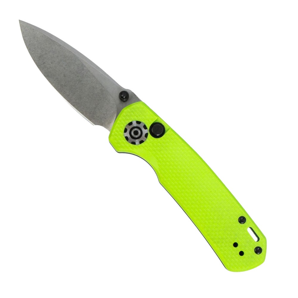 704 Gear Dynamo Folding Drop Point Knife, Lime Green - DYN01-G10-LIM