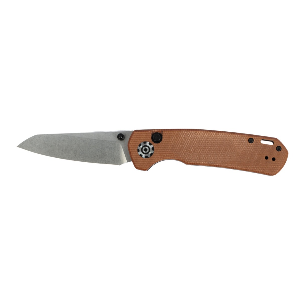 704 Gear Mantis Folding Drop Point Knife, Brown Micarta - MAN01-MIC-BRN