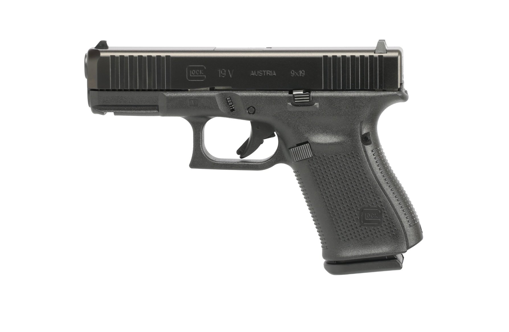 Glock 19 V 4.02" 9mm FS (3)15rd Pistol, Black - PV1950203 - Glock