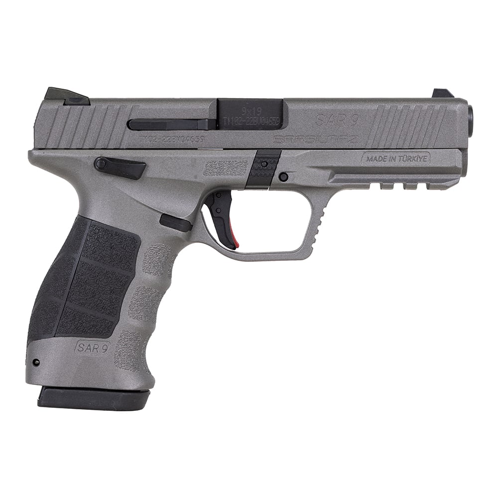 SAR SAR9 4.4" 9mm 17rd Optics Ready Pistol, Platinum - SAR9RDPT