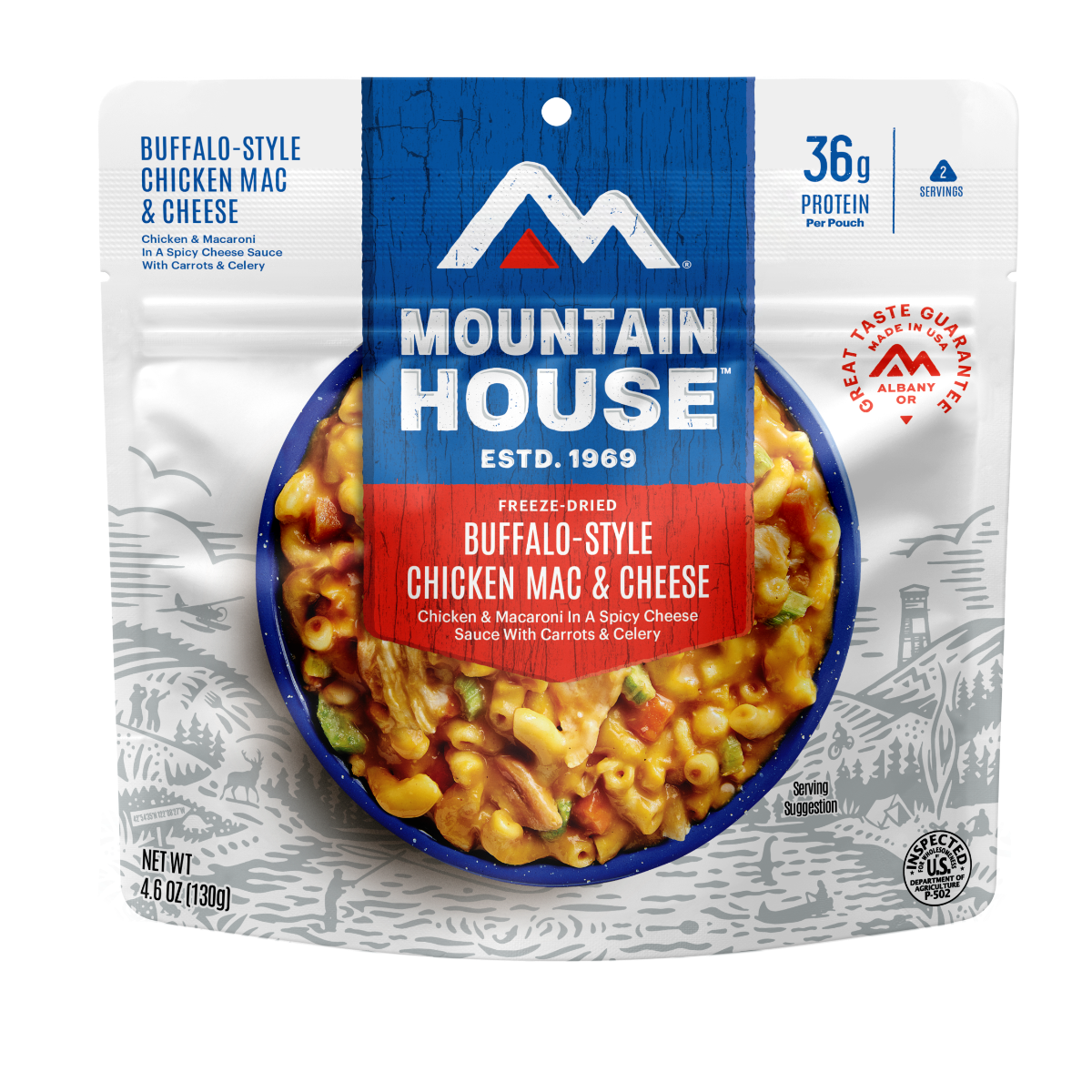 Mountain House Freeze Dried Buffalo-Style Chicken Mac & Cheese - 55101