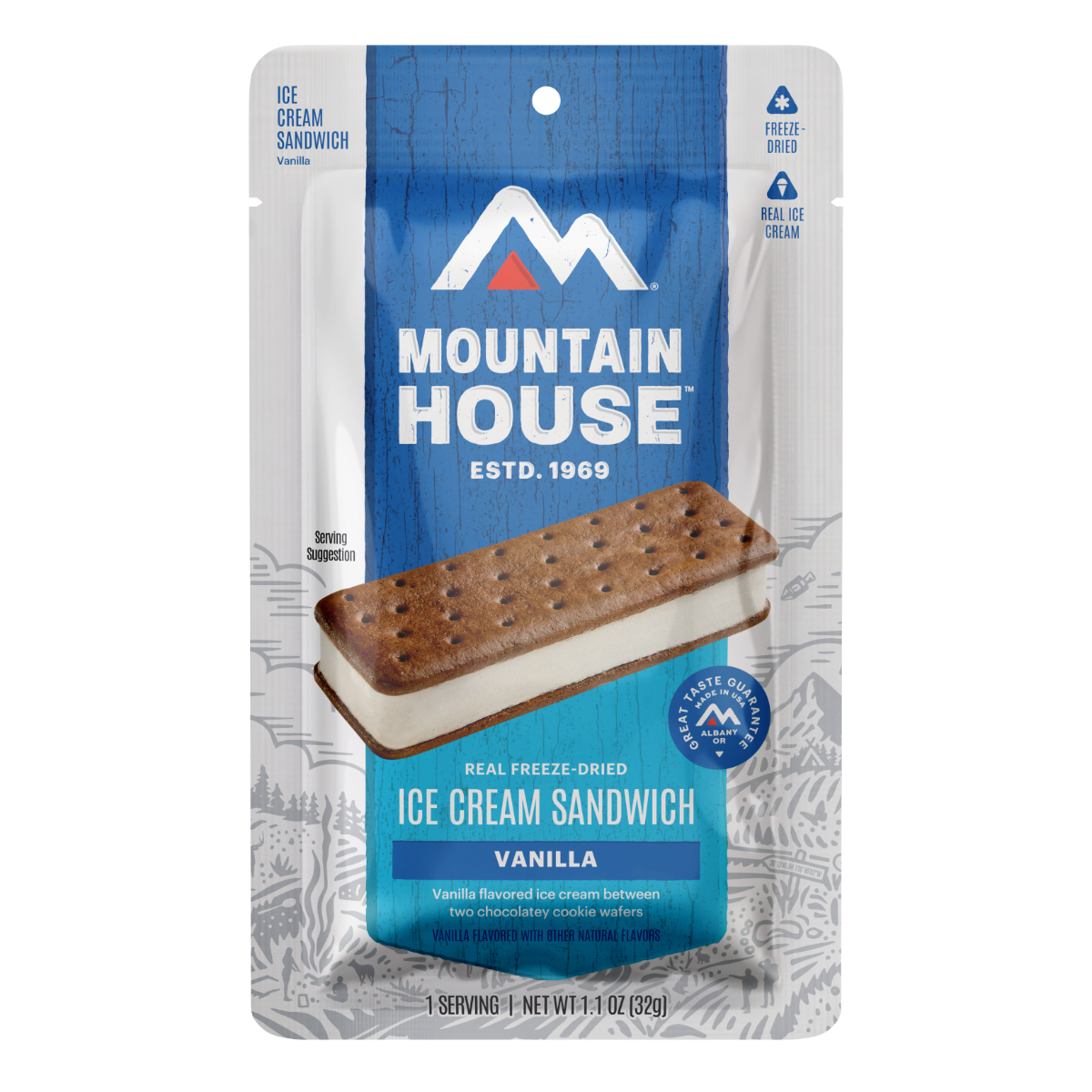 Mountain House Mountain House Freeze Dried Vanilla Ice Cream Sandwich - 55524 - $4.99 at Palmetto State Armory