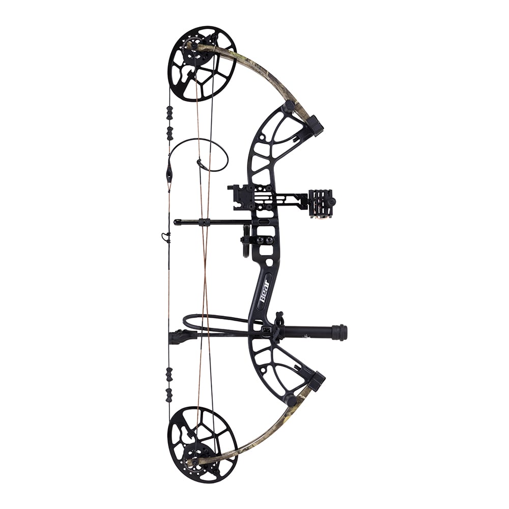 Bear Archery Cruzer G4 RTH 70LB RH Compound Bow, Black/Mossy Oak Roots - Bear/Trophy Ridge/Cajun