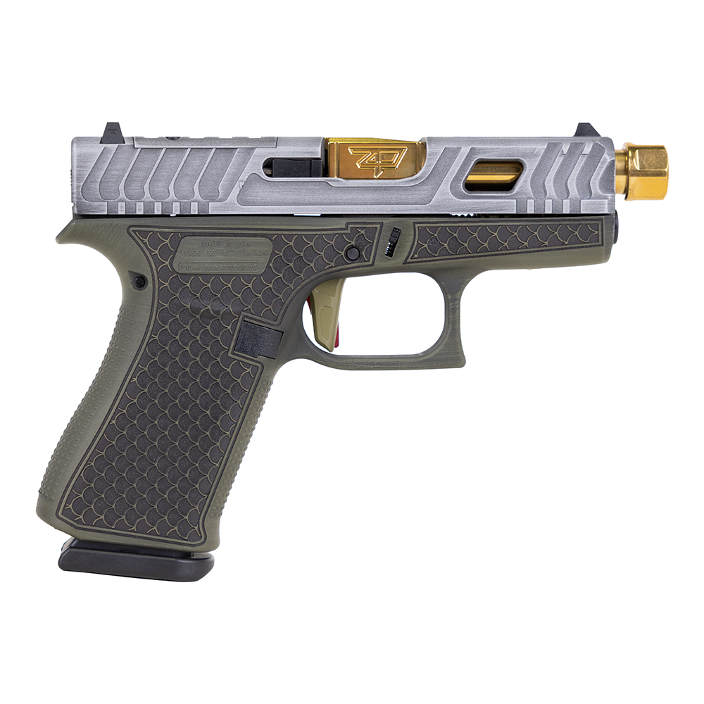 Glock 43X Optics Ready 3.92" TB 9mm 10rd Pistol, Green Tarpon Scale/Gold - PX4350201GTGB - Glock