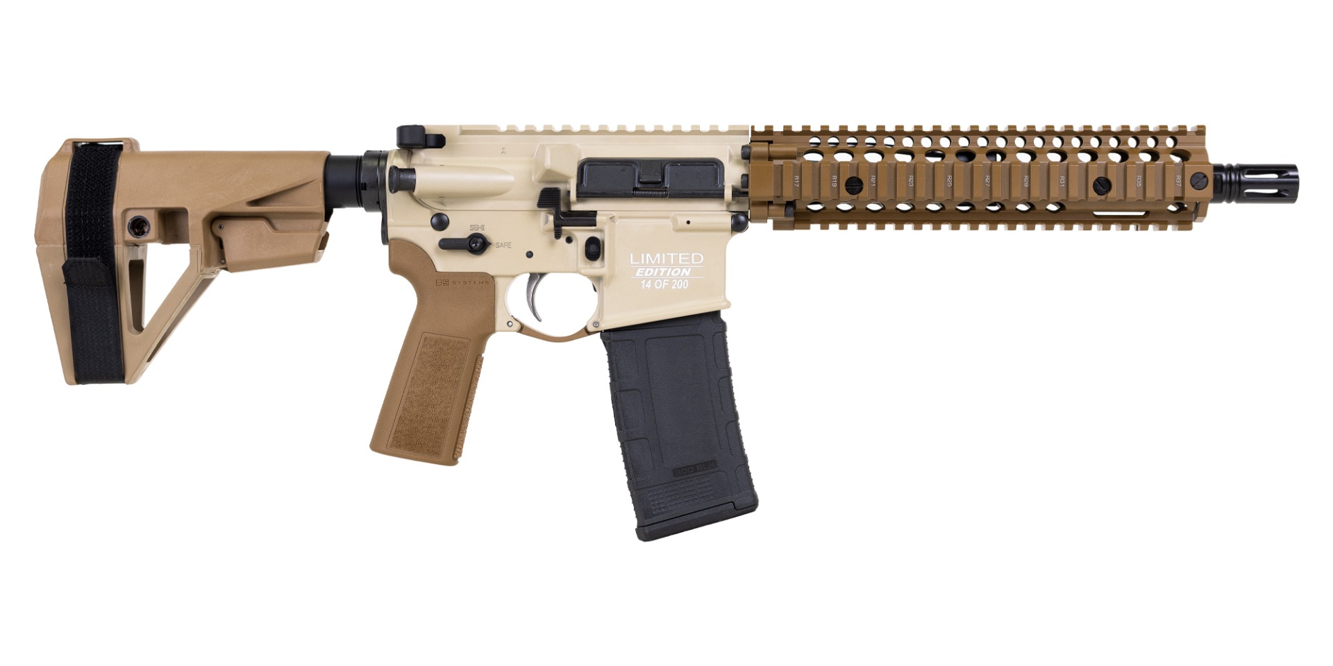 Daniel Defense Limited Edition MK18 10.3" 300BO 30rd Pistol, Two Tone FDE - DDMK18300BO - Daniel Defense