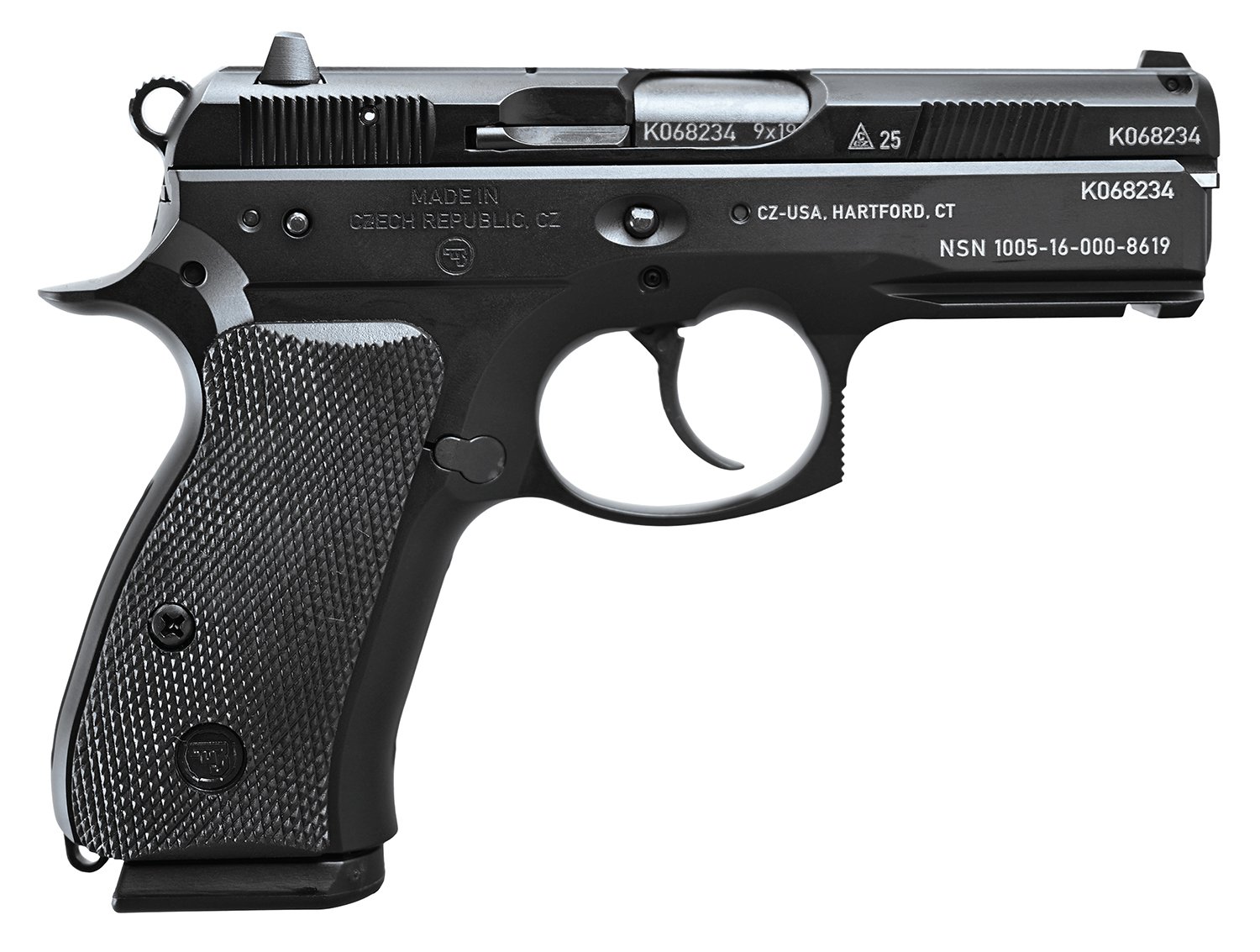 CZ 75 P-01 50th Anniversary 3.75" 9mm 15rd Pistol, Black - 91297 - Cz