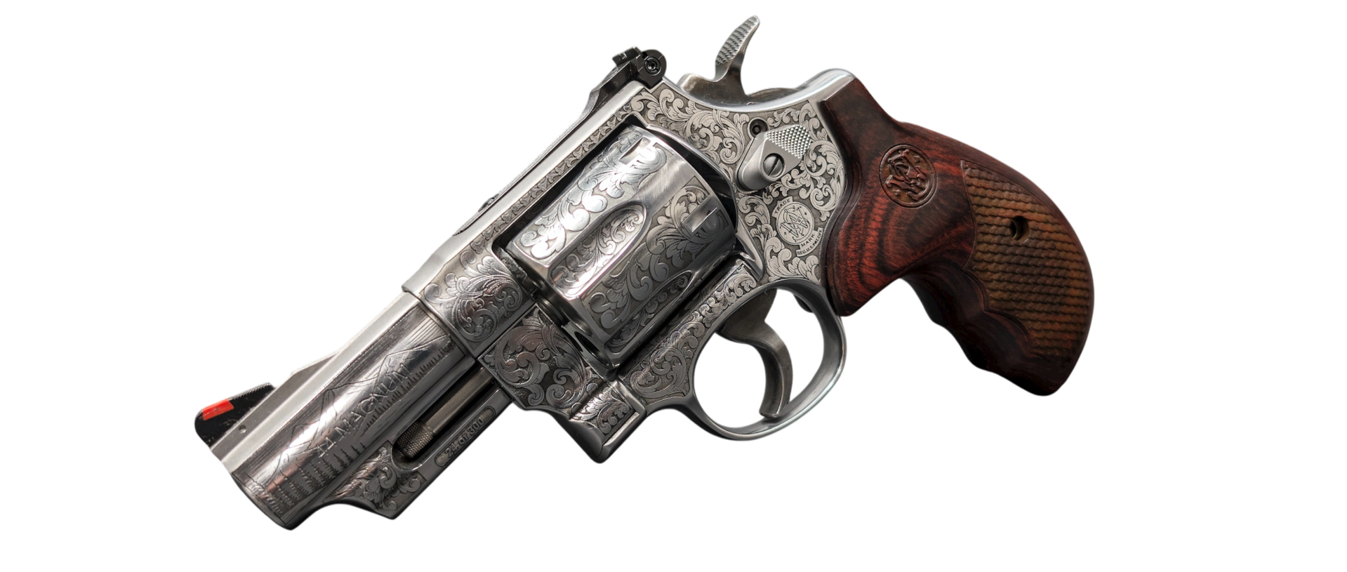 Smith & Wesson Model 629 Deluxe STS Limited Edition Engraved Alaskan Grizzly 44Mag 3" 6rd, Stainless/Wood - Smith & Wesson