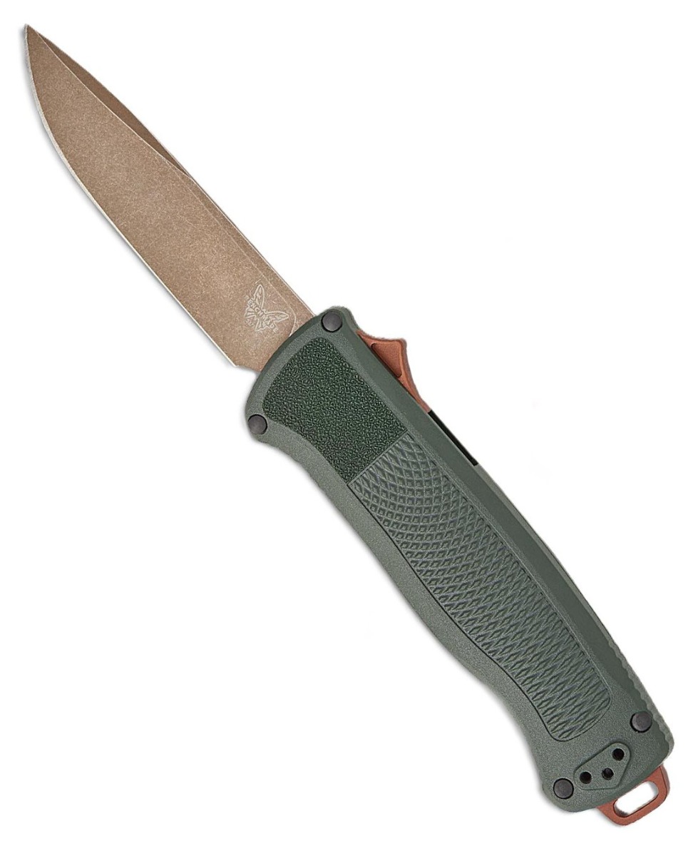 Benchmade Shootout OTF Drop Point Knife, Taiga Green - 5371FE-2601 - Benchmade