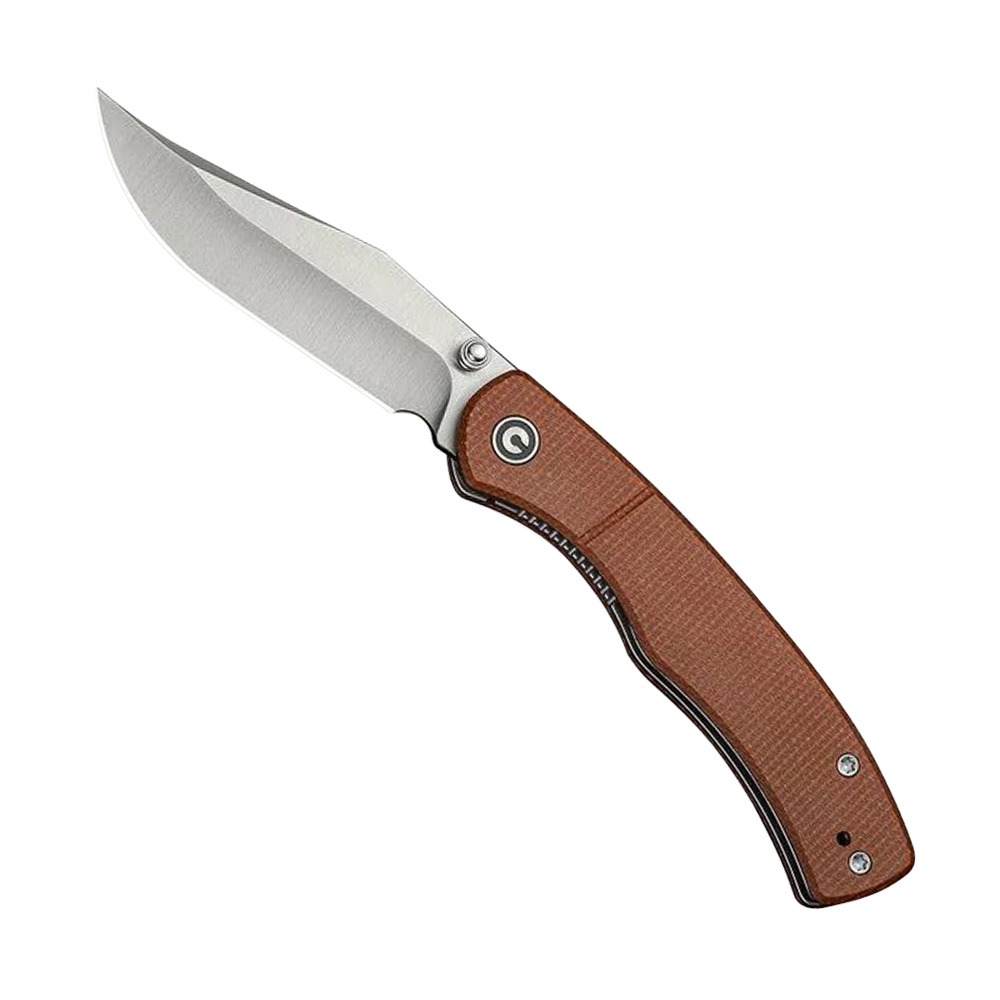 CIVIVI Clingman Folding Clip Point Knife, Brown - C23065-3