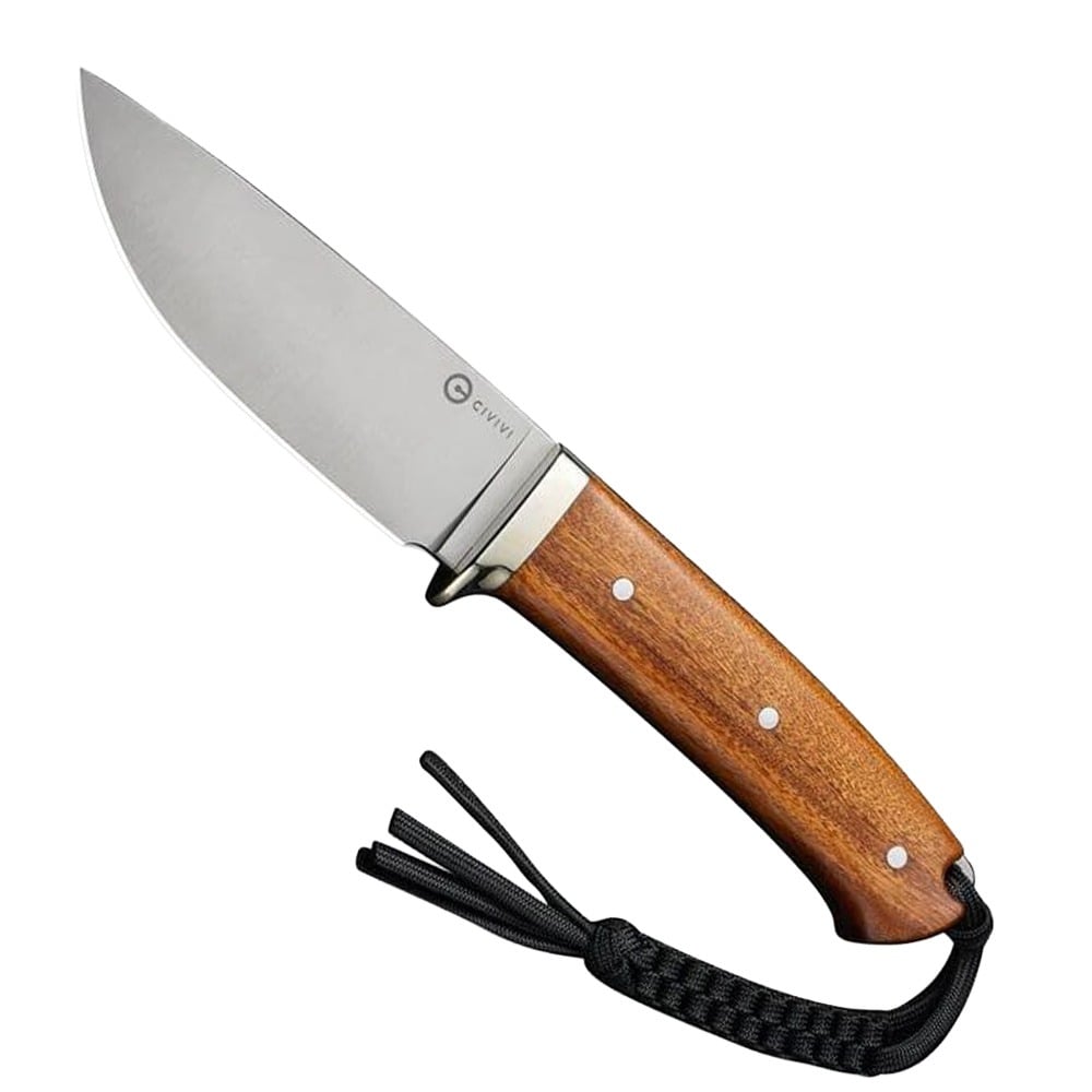 CIVIVI Cloud Peak Fixed Blade Drop Point Knife, Guibourtia - C23044-3