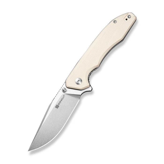 SENCUT Sylor Folding Clip Point Knife, Ivory - S25056-2