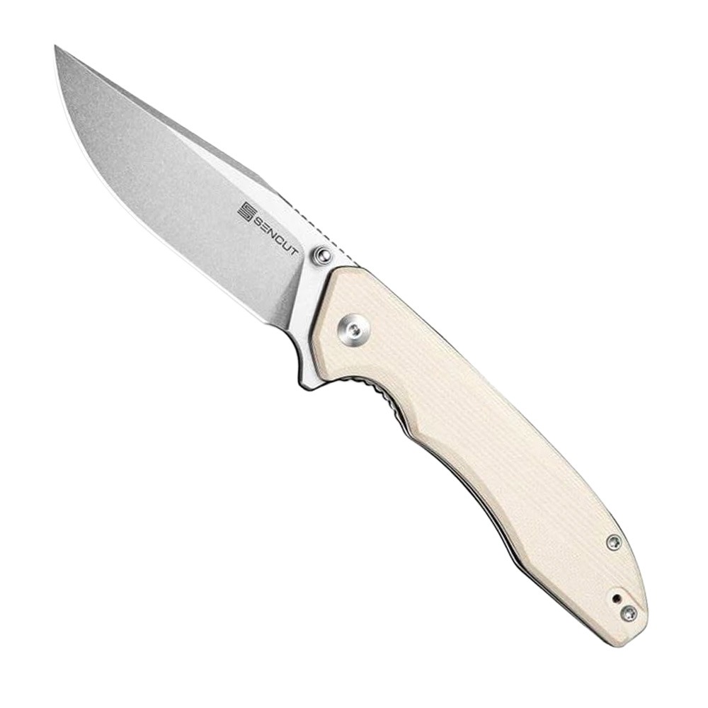 SENCUT Sylor Folding Clip Point Knife, Ivory - S25056-2