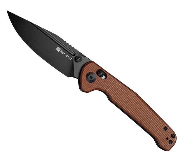 SENCUT Glenspar Folding Clip Point Knife, Brown - S25046-3 - Sencut