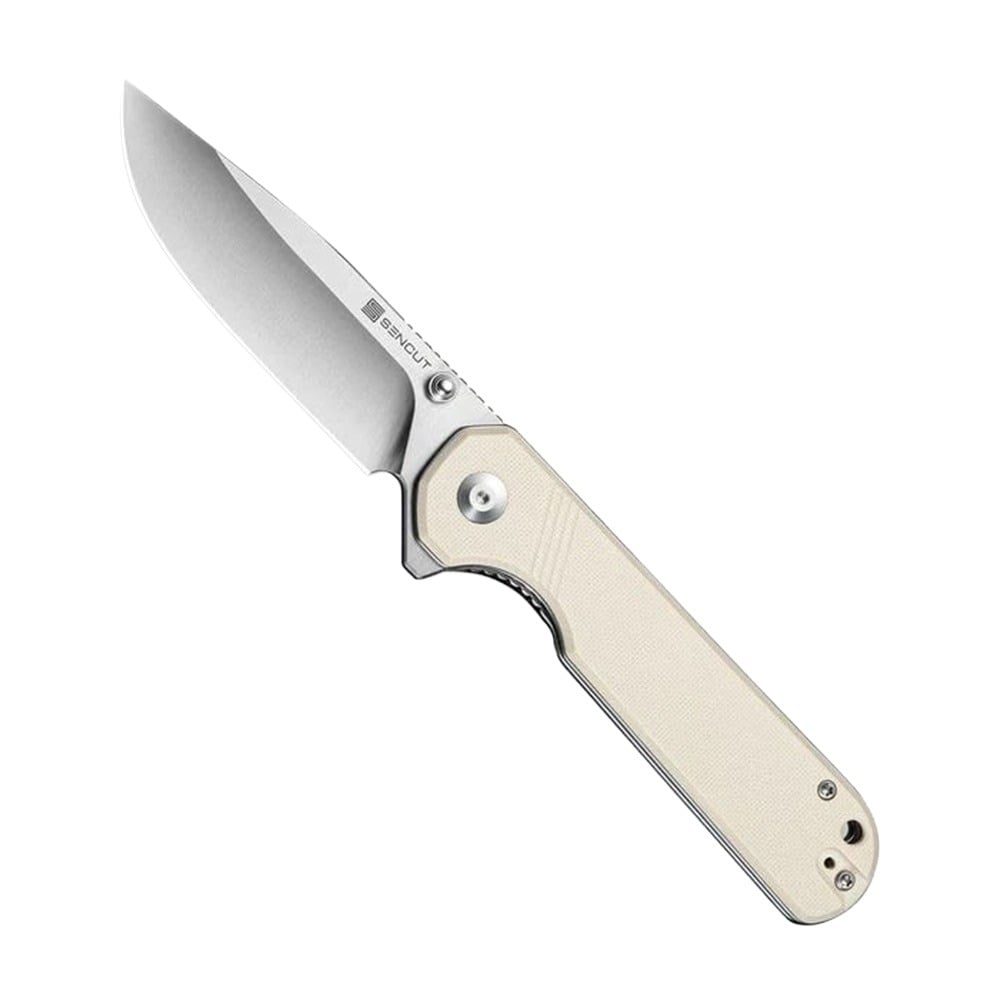SENCUT Aetheris Folding Clip Point Knife, Ivory - S24095-1 - Sencut Knives