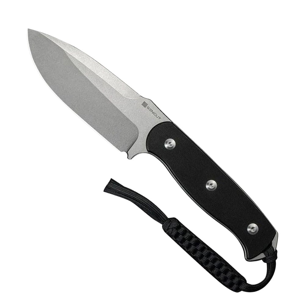 SENCUT Toxodon Fixed Blade Drop Point Knife, Black - S24036-1 - Sencut Knives