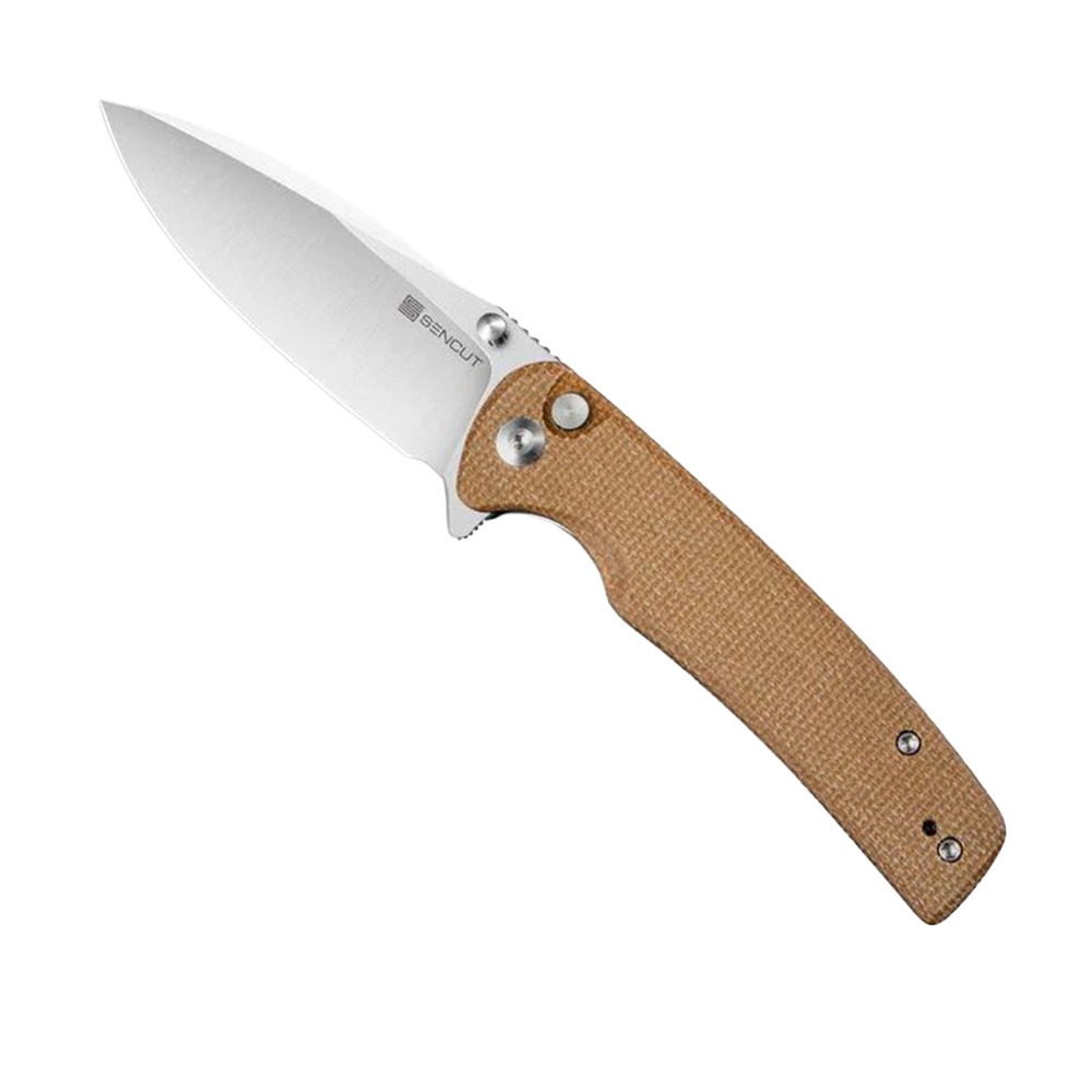 Sencut Knives SENCUT Sachse Folding Drop Point Knife, Brown - S21007-3