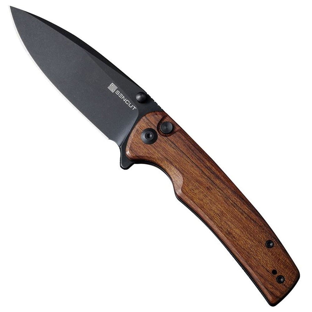 SENCUT Sachse Folding Drop Point Knife, Guibourtia - S21007-6 - Sencut Knives