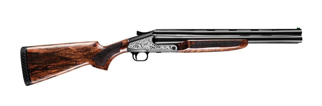 ATI Triple Barrel 18" 12GA Shotgun, Black/Wood - Ati