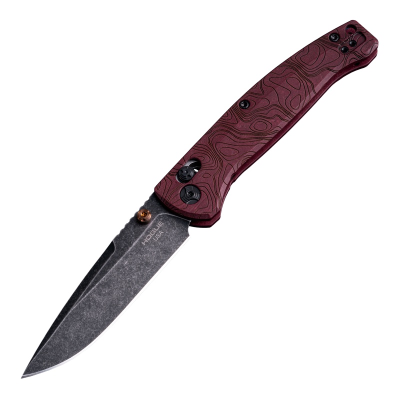 Hogue Mysto Manual Folding Drop Point Knife, Fire - 24452