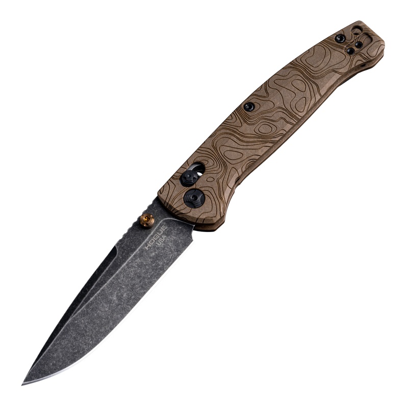 Hogue Mysto Manual Folding Drop Point Knife, Earth - 24453