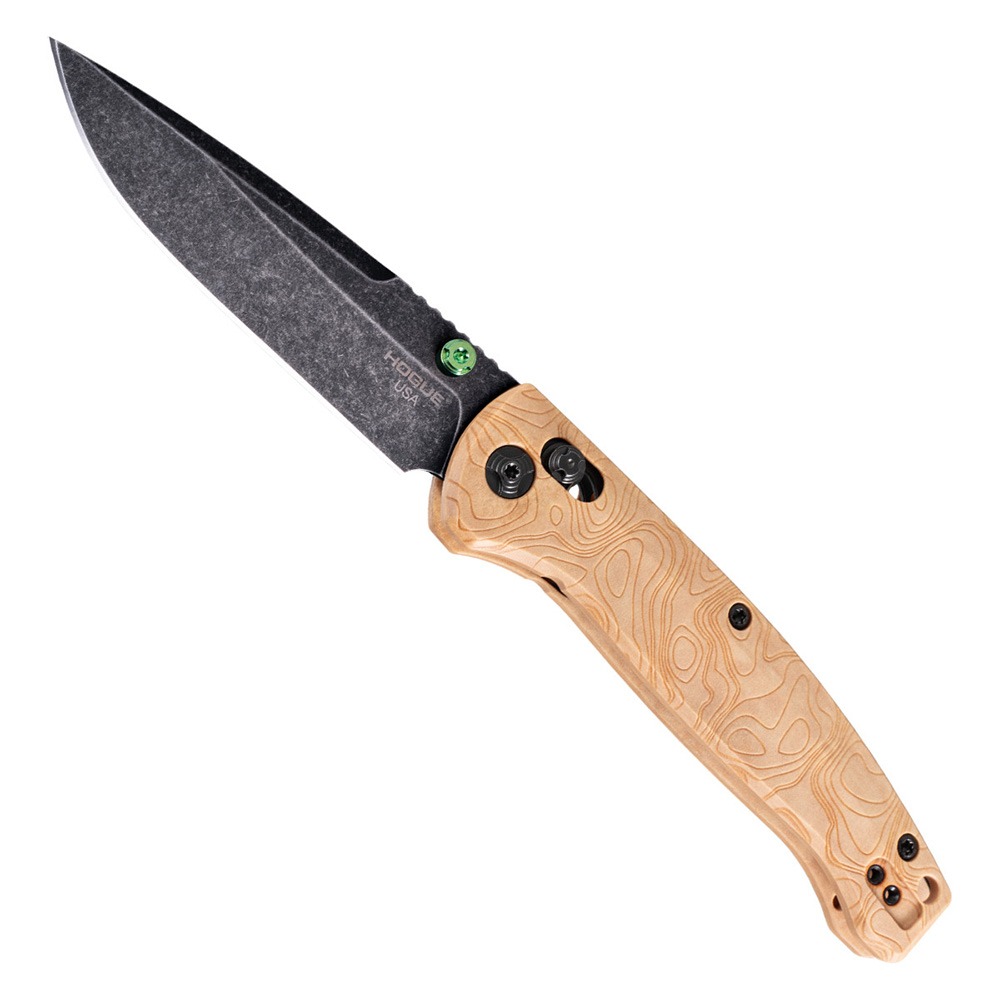 Hogue Hogue Mysto Manual Folding Drop Point Knife, Wood - 24459