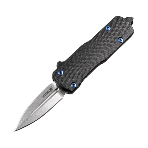 Hogue Micro Counterstrike Auto Double Edge OTF Knife, Carbon Fiber - 34892-LIM
