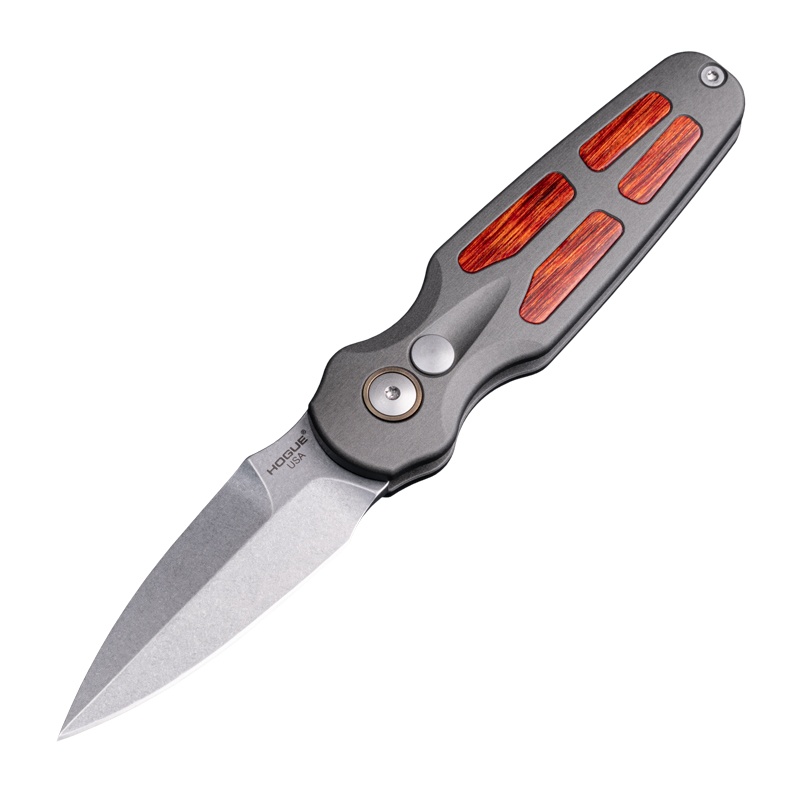 Hogue Ballista II Auto Folding Bayonet Point Knife, Grey - 64233 - Hogue