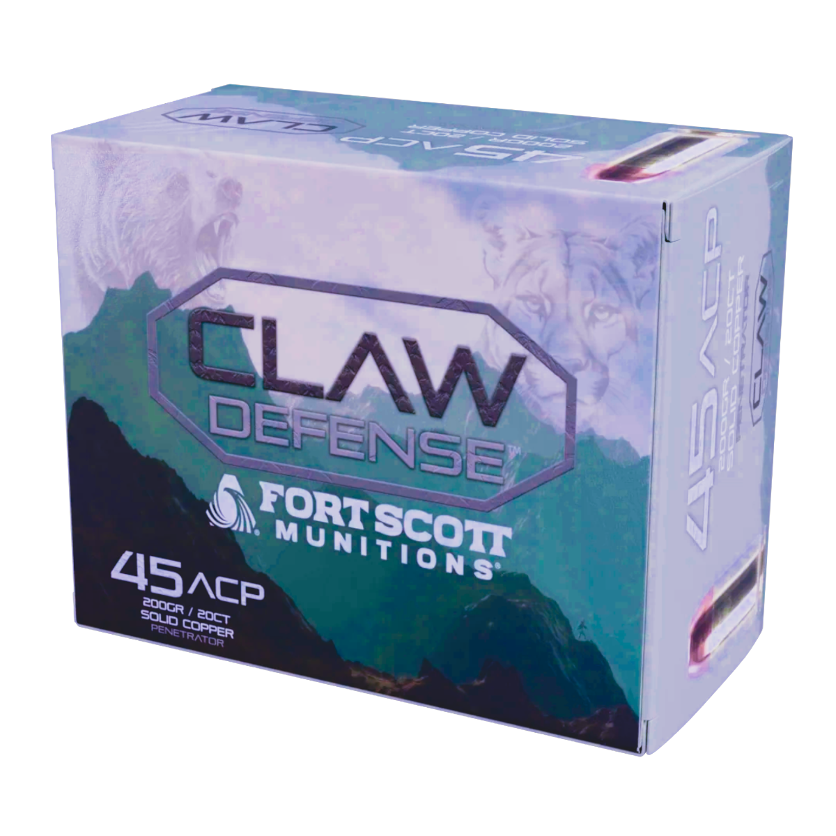 Fort Scott Munitions Claw Defense 45ACP 200gr FN Ammo, 20rds - 450200SCVFNCD