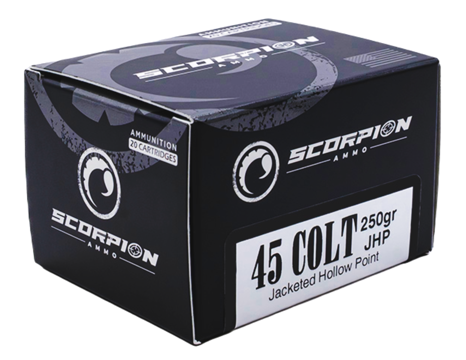 Scorpion 45 Colt 250gr JHP Ammo, 20rds - 45C250JHPS20