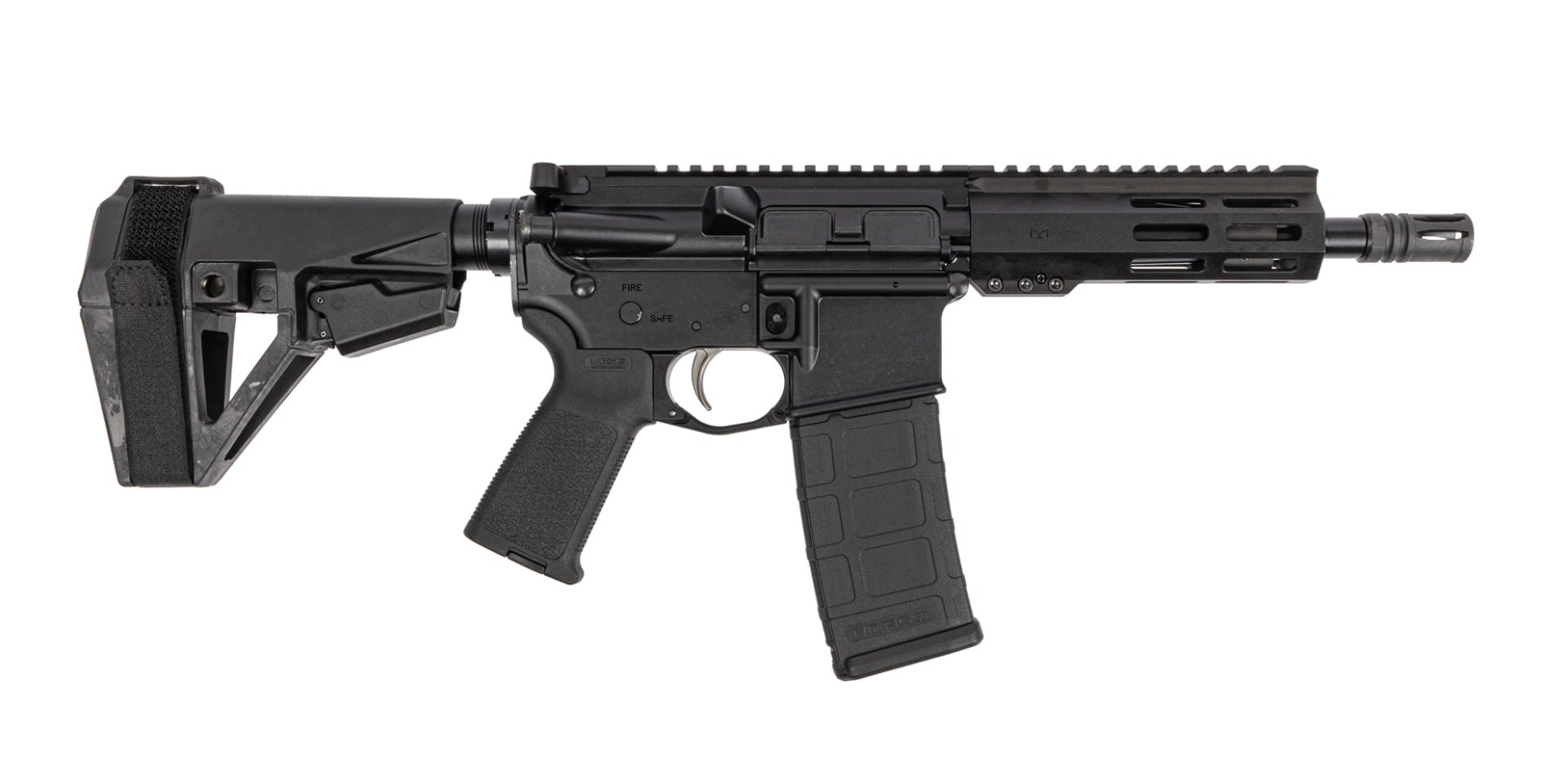 PSA 7.5" Pistol Length 300BO 1/7 Nitride 6" Lightweight Hex MLOK MOE EPT SBA5 Pistol - Palmetto State Armory