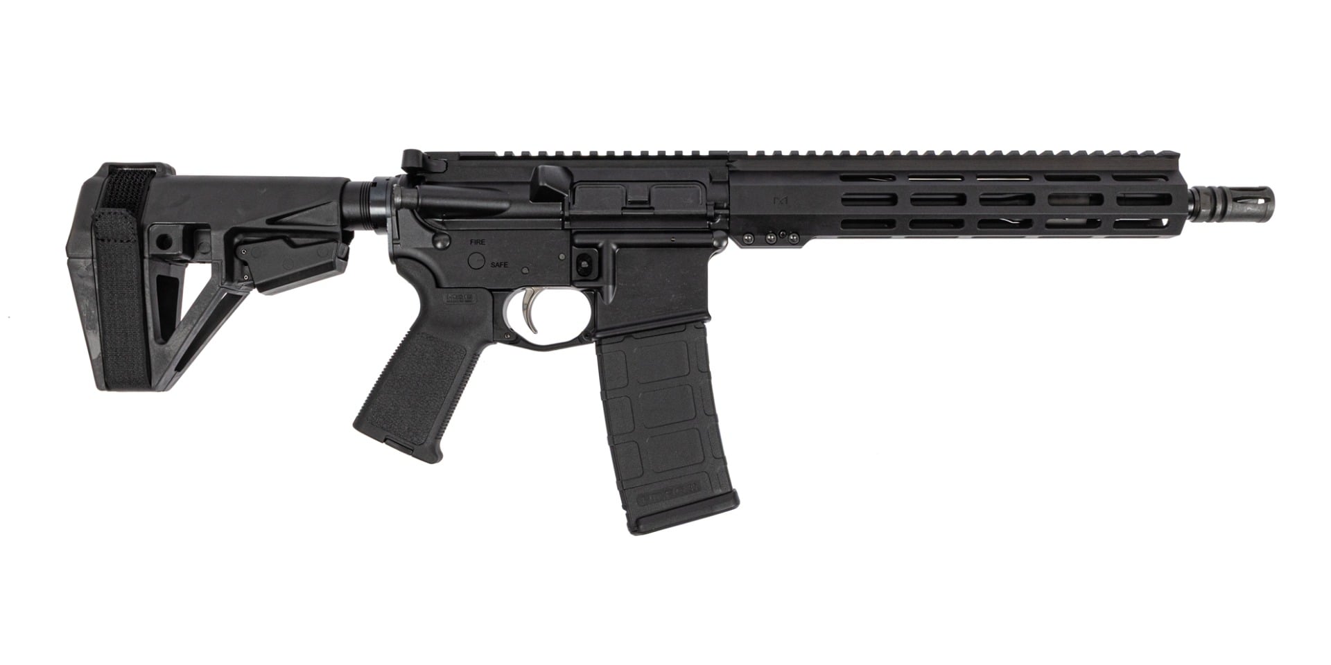 PSA 11.5" Carbine-Length 5.56 NATO 1/7 Nitride 10.5" Lightweight Hex MLOK MOE EPT SBA5 Pistol - Palmetto State Armory