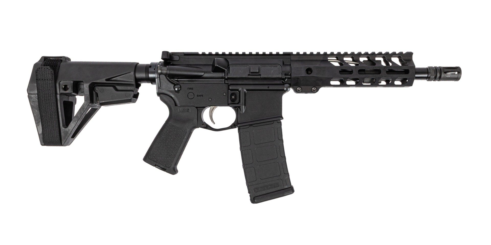 PSA 8.5" Pistol Length 5.56 NATO 1/7 Nitride 7" Lightweight MLOK MOE EPT SBA5 Pistol - Palmetto State Armory