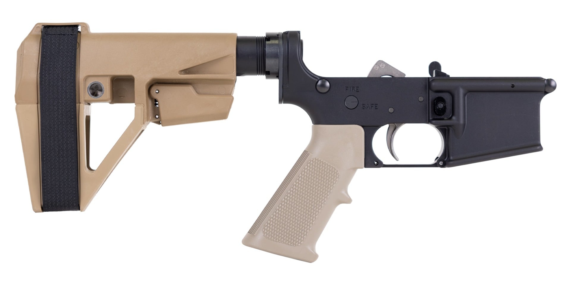 PSA PA15 Classic EPT Complete Lower w/ SBA5 Brace, FDE