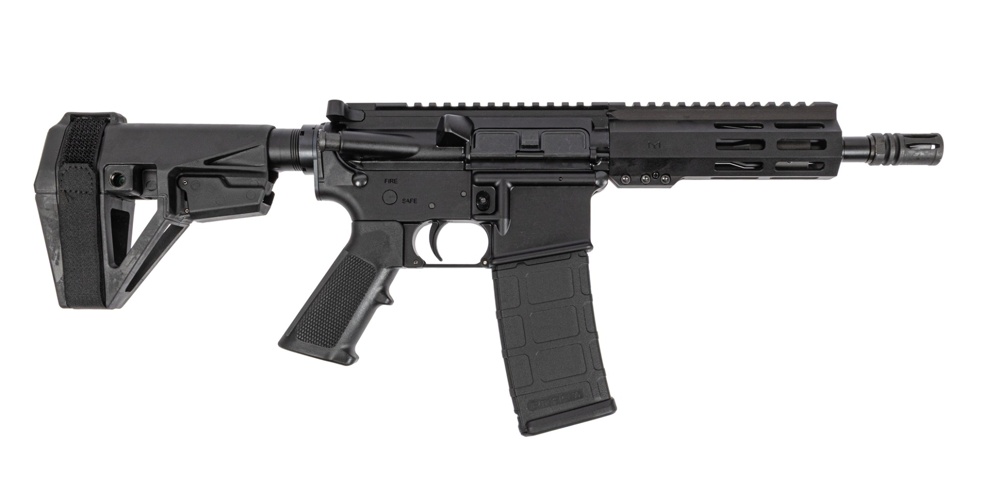 PSA 7.5" Pistol Length 5.56 NATO 1/7 Nitride 6" Lightweight Hex MLOK Classic SBA5 Pistol