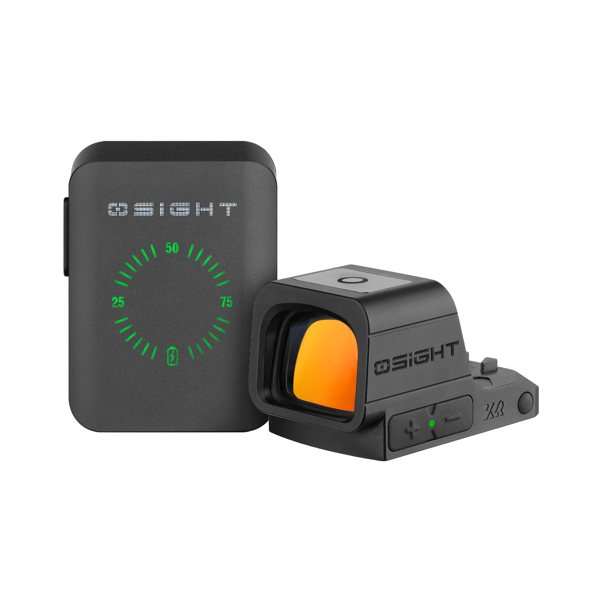 OSight XR 2/6 MOA Dot + 32 MOA Circle Red Dot Sight w/ Charging Cover, Black - OSIGHTXR