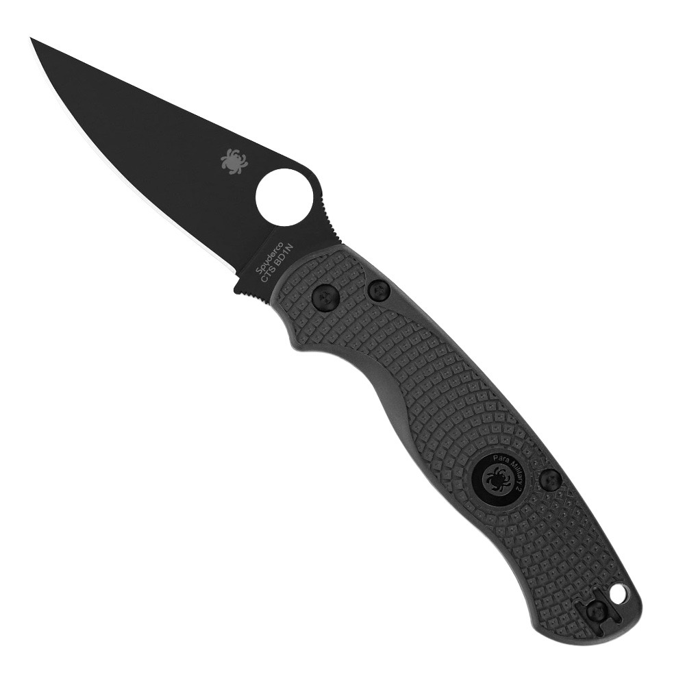Spyderco Spyderco Para Military 2 Lightweight Folding Clip Point Knife, Black - C81PBBK2
