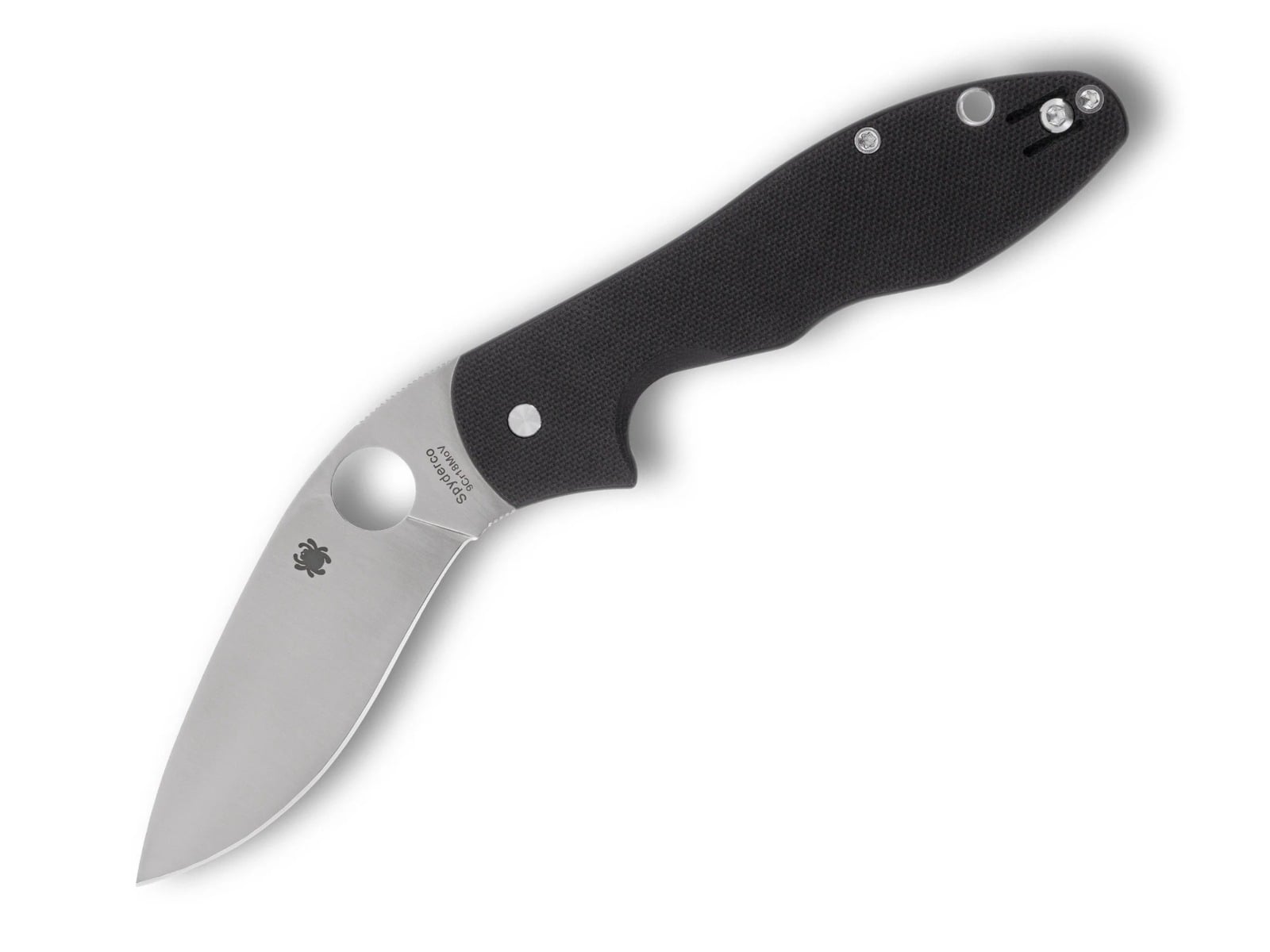 Spyderco Retract Folding Kukri Blade Knife, Black - C276GP - Spyderco