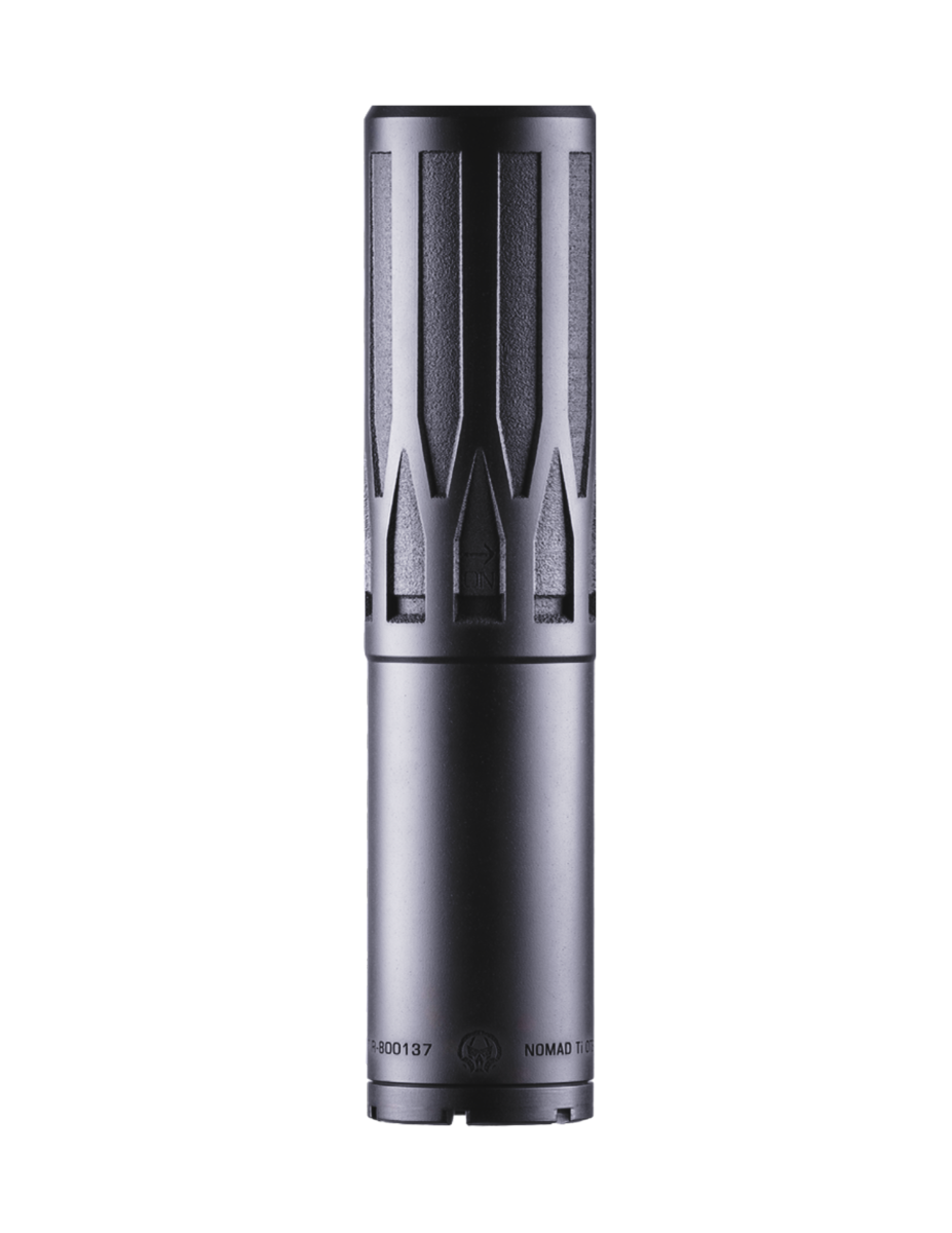 Dead Air Nomad TI OTB .300 RUM/7mm Backcountry Suppressor, Black - NOMADTIOTBBLK - Dead Air Silencers